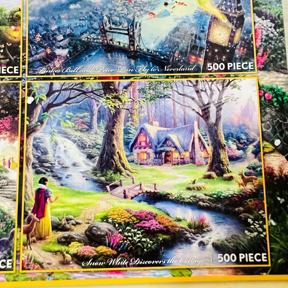 Disney Thomas Kinkade 4 in 1 Puzzle Set - Picture 12 of 16